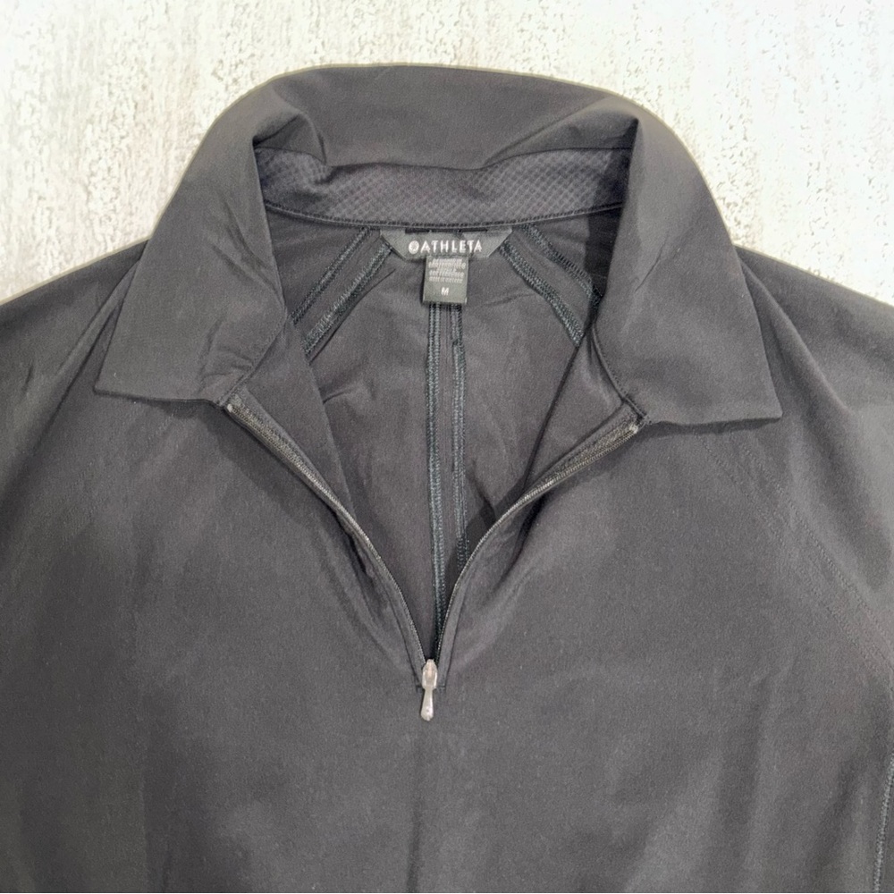 Athleta Black Half Zip Long Sleeve Light Weight Pullover Women’s Size M - Picture 4 of 8